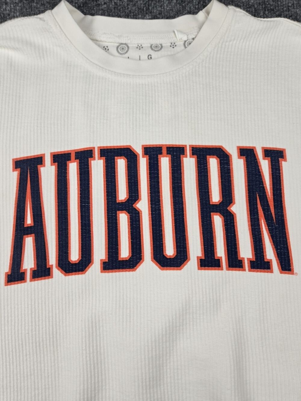 Auburn Press box Women’s Large Sweatshirt Ivory #1033